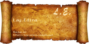 Lay Edina névjegykártya